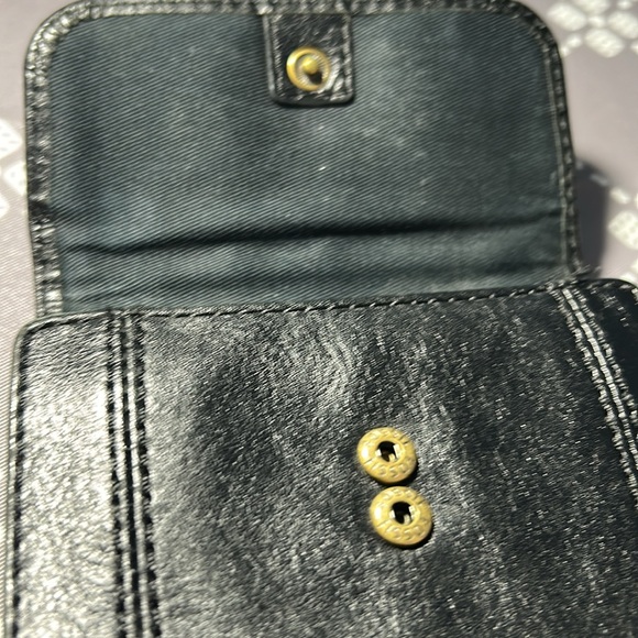 Fossil Black Leather Compact Wallet - Picture 6 of 7